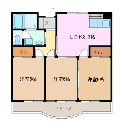 503号間取図ﾘﾉﾍﾞ後和室→洋室.png
